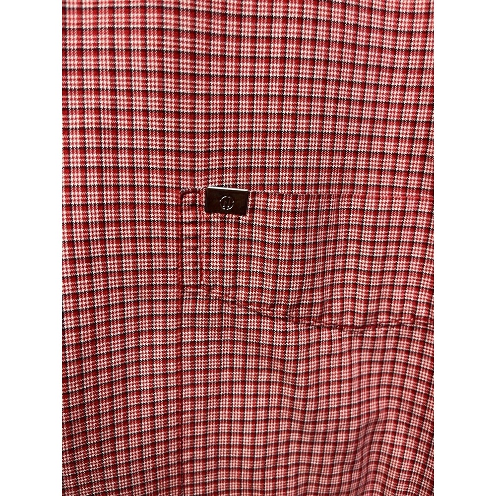 Nautica Jeans Company Shirt Mens XXL Red Micro Check Short Sleeve Button Down - Picture 4 of 5